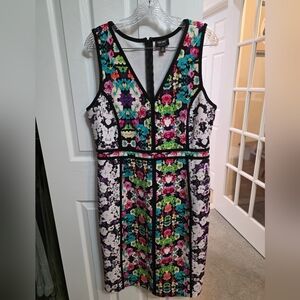 Nicole Miller floral sleeveless sheath dress size XL